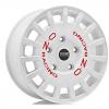 rally racing white WEISS LACKIERT + ROTE SCHRIFT